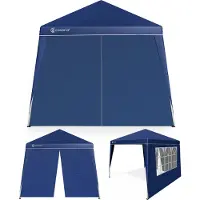 Casaria Paviljoen Capri Blauw 3x3m incl 2 zijwanden UV-bescherming 50+