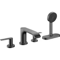 Hansgrohe Vivenis badrandmengkraan met sBox, geborsteld zwart chroom