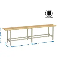 Simonlocker Desmontadas Houten Bank 475x1500x320 Mm