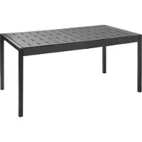 Beliani BARTICA - Tuintafel - zwart - 154 x 84 cm - Synthetisch materiaal