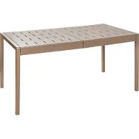 Beliani BARTICA - Tuintafel - Bruin - 154 x 84 cm - Synthetisch materiaal