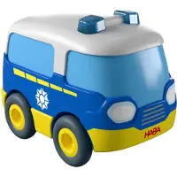 HABA Sales Gmbh & Co.KG Cars Politiebus - Vliegwielmotor - Duurzaam van Gerecycled Plastic - Vanaf 2 Jaar