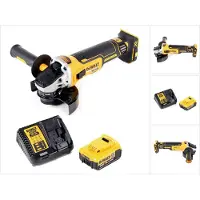DeWalt DCG 405 M1 accu haakse slijper 18V 125mm borstelloos + 1x accu 4.0Ah + lader