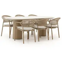 Hartman tuinmeubelen + 10% kassakorting | Hartman Taragona/Valencia 220cm dining tuinset 7-delig