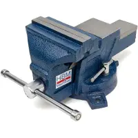 HBM Profi 125 mm Bankschroef met draaibaar onderstel