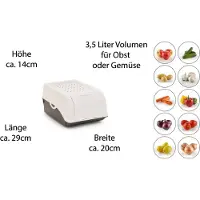 Novaliv Aardappelbewaardoos | 3x klein 3,5L | Wit | Uiendoos | Groentebox stapelbare aardappelbox uienopslag aardappelmand fruitcontainer aardappelbox voedselopslagcontainer wortels