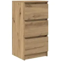 vidaXL Dressoir 37,5x35x76 cm bewerkt hout artisanaal eikenkleurig