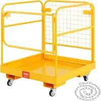 Vevor werkplatform 92x92cm werkbak gemaakt van Q235B veiligheidsbak Max. draagvermogen tot 544kg Heftruckplatform voor 1-2 personen Heftruck Opvouwbaar werkplatform voor veilig werken op hoogte