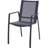 Diamond Garden Valencia stapelstoel roestvrij staal Sunproof Sling 2 stuks