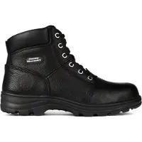 SKECHERS Heren Workshire Relaxed Fit Geknoopte Veiligheids Enkellaarsjes