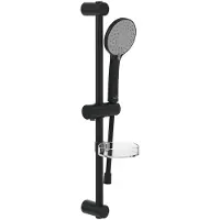 Villeroy & Boch Universal Showers - Set douchekop, douchestang en doucheslang, 3 stralen, mat zwart TVS109004UK0K5