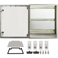 Vevor schakelkast NEMA stalen behuizing 60x50x23cm NEMA 3X glasvezel schakelkast IP66 waterdichte en stofdichte elektrische aansluitdoos voor buiten/binnen met montageplaat