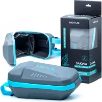 Motus - Waterdichte Verstevigde Scootertas - 3L - Reflecterende Elementen - EVA + PU - Turquoise / Grijs
