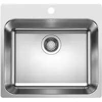 BLANCO Supra 500 - Spoelbak, 54x50 cm, geborsteld rvs 526354