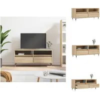 vidaXL tv-meubel Sonoma Eiken - 100 x 34.5 x 44.5 cm - veel opbergruimte - Kast
