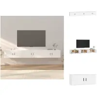 vidaXL Tv-kast - Tv-kasten - Tv-wandmeubel - Televisiekast - Tv-wandmeubels 3 st 100x34,5x40 cm wit