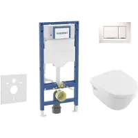 Geberit Duofix - Voorwand montageset, Architectura toilet en softclose zitting, Sigma20 bedieningsplaat, wit/chroom SANI11CK3104