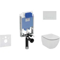 Ideal standard ProSys - Toiletset- inbouwreservoir, closet, WC-zitting Tesi, Oleas M1 bedieningsplaat, wit ProSys80M SP88