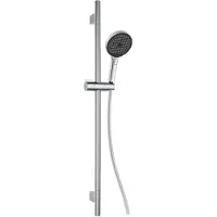 Kielle Oudee - Set douchekop EcoSpare, douchestang en doucheslang, chroom/zwart 20402SE40
