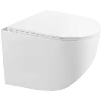 Kielle Gaia - Hangend compact toilet met SoftClose zitting, Rimless, wit 30115003