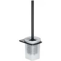 Kielle Vega - Wandgemonteerde closetborstelgarnituur met houder, mat glas/chroom 40518004