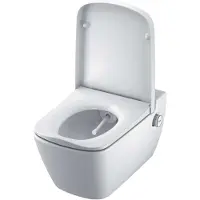 Tece TECEone - Rimless wandcloset met bidetdouche en SoftClose toiletzitting, wit TECEONESET