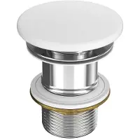 Kielle - Niet-afsluitbaar wastafel afvoerplug, wit 30901120