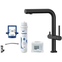 Kielle Wimeo - Keukenkraan inclusief filter, mat zwart 10525SFI174