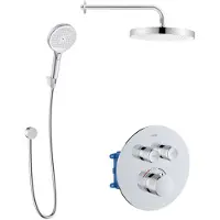 Kielle Oudee - Thermostatische inbouwkraan, voor 2 functies, met accessoires EcoSpare en huis, chroom 20627SPT40