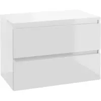 Kielle Nefia - Kast inclusief blad onder de wastafel 80x55x46 cm, glanzend wit 50027S830