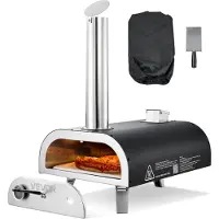 Vevor Outdoor Pizzaoven 12 inch pelletpizzaoven met ingebouwde thermometer (max. 540 °C)