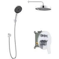 Kielle Nefia - Inbouwkraan voor 2 functies, met accessoires EcoSpare en huis, chroom 20627SP20