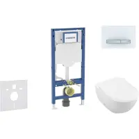 Geberit Duofix - Voorwand montageset, Subway 2.0 toilet en softclose zitting, Sigma50 bedieningsplaat, alpine wit SANI11CK3115