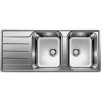 BLANCO Lemis 8 - Spoelbak, 116x50 cm, geborsteld rvs 523036