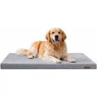 Acaza Hondenkussen - Hondenmand - Hondenbed - 110 x 75 cm - Benchkussen voor Middelgrote en Grote Honden - Wasbaar - Grijs - Hondenkussen Wasbaar - Hondenmanden