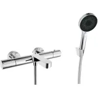 Kielle Oudee - Thermostatische badkraan, met accessoires EcoSpare, chroom 10302SNT10