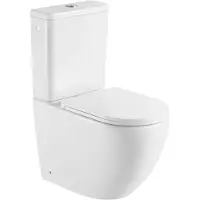 Kielle Oudee - Toilet combiset met reservoir en softclose toiletzitting, Vortex Rimless, wit 30202010
