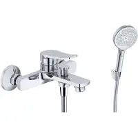 Kielle Nefia - Badkraan met accessoires EcoSpare, chroom 10327SN40