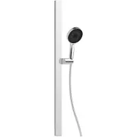 Kielle Oudee - Set douchekop EcoSpare, douchestang en doucheslang, chroom/zwart 20402SE80