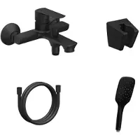 Ravak Life - Badkraan met accessoires, mat zwart X07S110