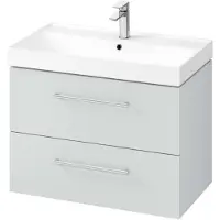 Kielle Arkas I - Kast inclusief wastafel 80x57x44 cm, 2 laden, grijs 50011S82