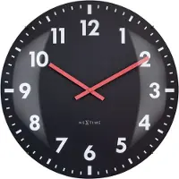 Nextime - 3298ZW - Wandklok - 50cm - zwart - Duomo 50