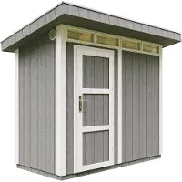 Timbela M901-CAVERN STEEL - LP SmartSide Tuinhuis op houtbasis - 3 m² - L161xL293xH239 cm - met vloer en verf