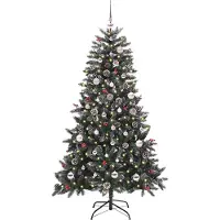 vidaXL Kunstkerstboom Groen 150 cm PVC en Plastic en Staal