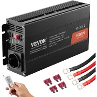Vevor 1000W zuivere sinusomvormer van 12 V naar 230 V wisselstroom met 1 stopcontact