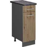 Vicco R-Line Keukenonderkast – 30 cm, WB Antraciet Artisanaal eiken