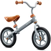 INNE Loopfiets voor Kinderen 2 Jaar Molto Strada, max. 30 kg, Loopfietsen met schuimrubberen banden, verstelbaar zadel en stuur, stalen frame - Gray