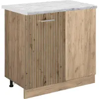 Vicco R-Line Hoekkast – 86 cm WB Marmer Artisanaal eiken