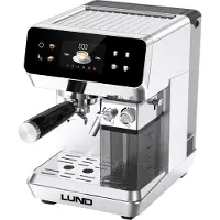 LUND Volautomatische koffiemachine met melkopschuimer, 1350W, 8 programma's, roestvrij staal