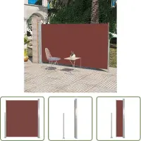 The Living Store Buitenschutting - Tuinprivacy - Tuinscherm uittrekbaar 160x300 cm bruin - Tuinscherm - Zonnewering - Terrasscherm